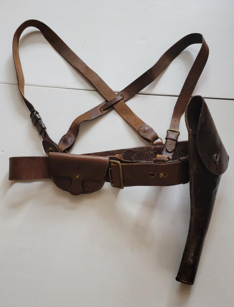 Boer War Canadian Officer Sam Brown Rig with rare 1878 Colt Holster